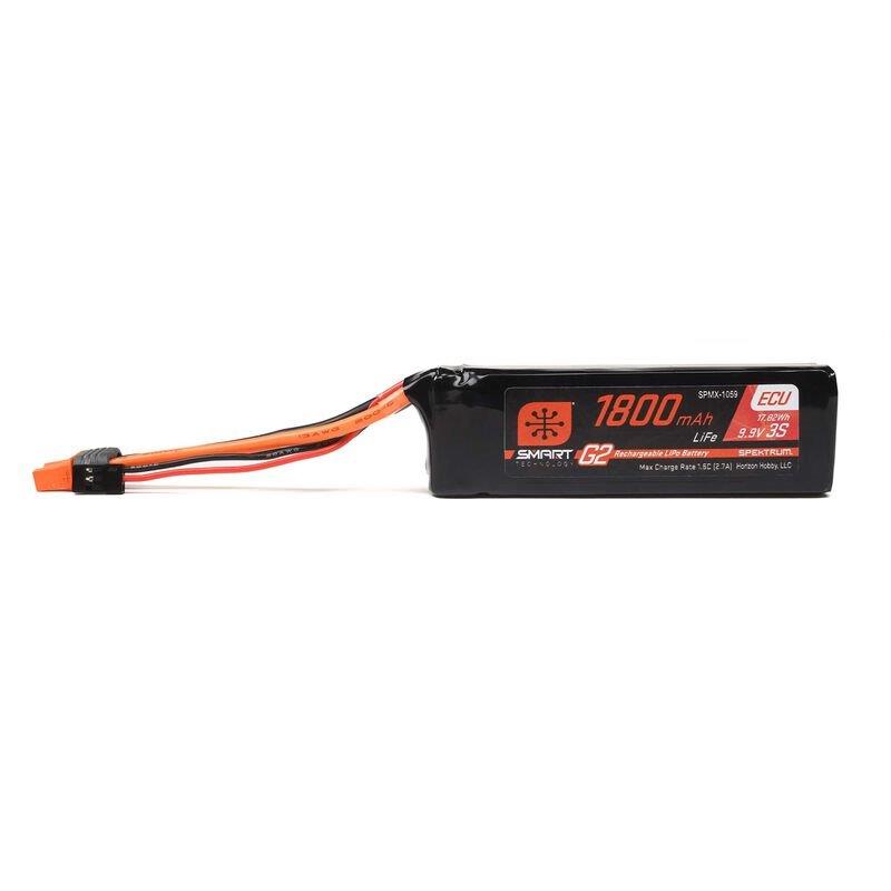 Spektrum 11.1V 1800mAh 3S 10C Smart G2 ECU LiFe Battery: IC3 - 2
