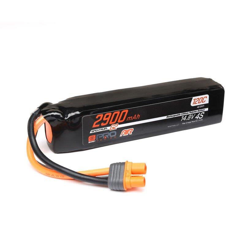 Spektrum 14.8V 2900mAh 4S 120C Smart G2 Pro Air LiPo Battery: IC3