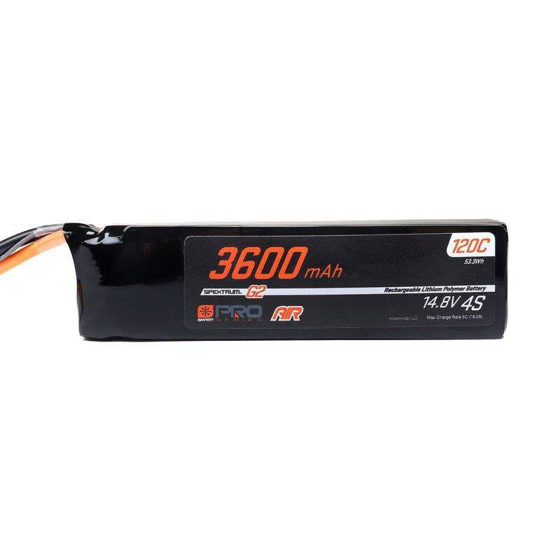 Spektrum 14.8V 3600mAh 4S 120C Smart G2 Pro Air LiPo Battery: IC3 - 2