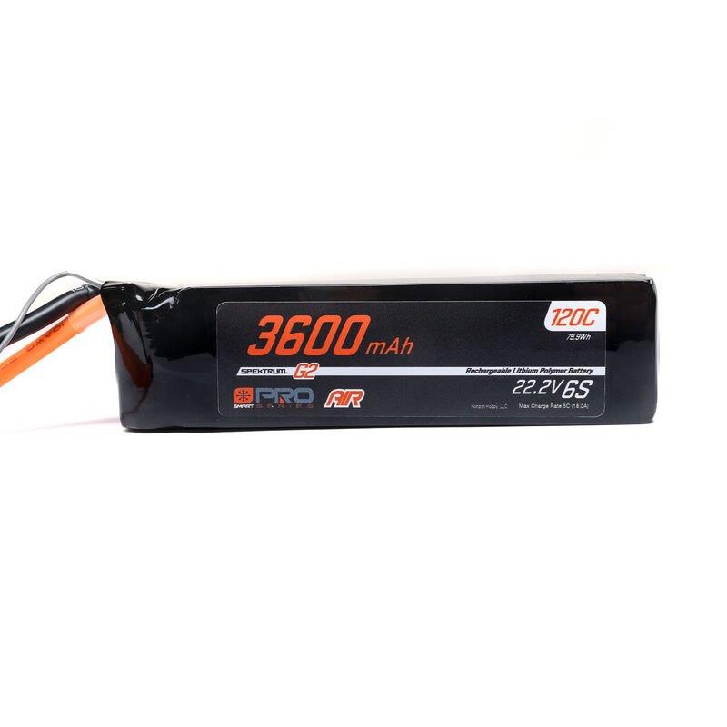 Spektrum 22.2V 3600mAh 6S 120C Smart G2 Pro Air LiPo Battery: IC5 - 2