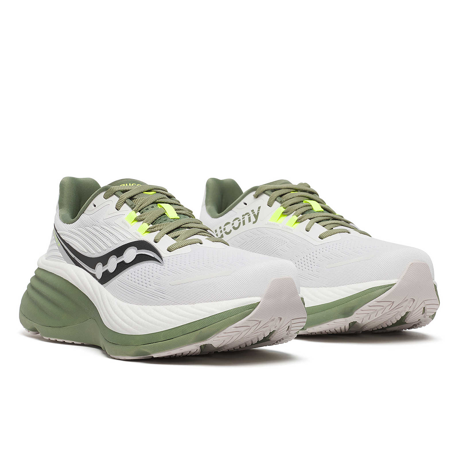 Saucony Hurricane 24 M - White/Olivine - 3