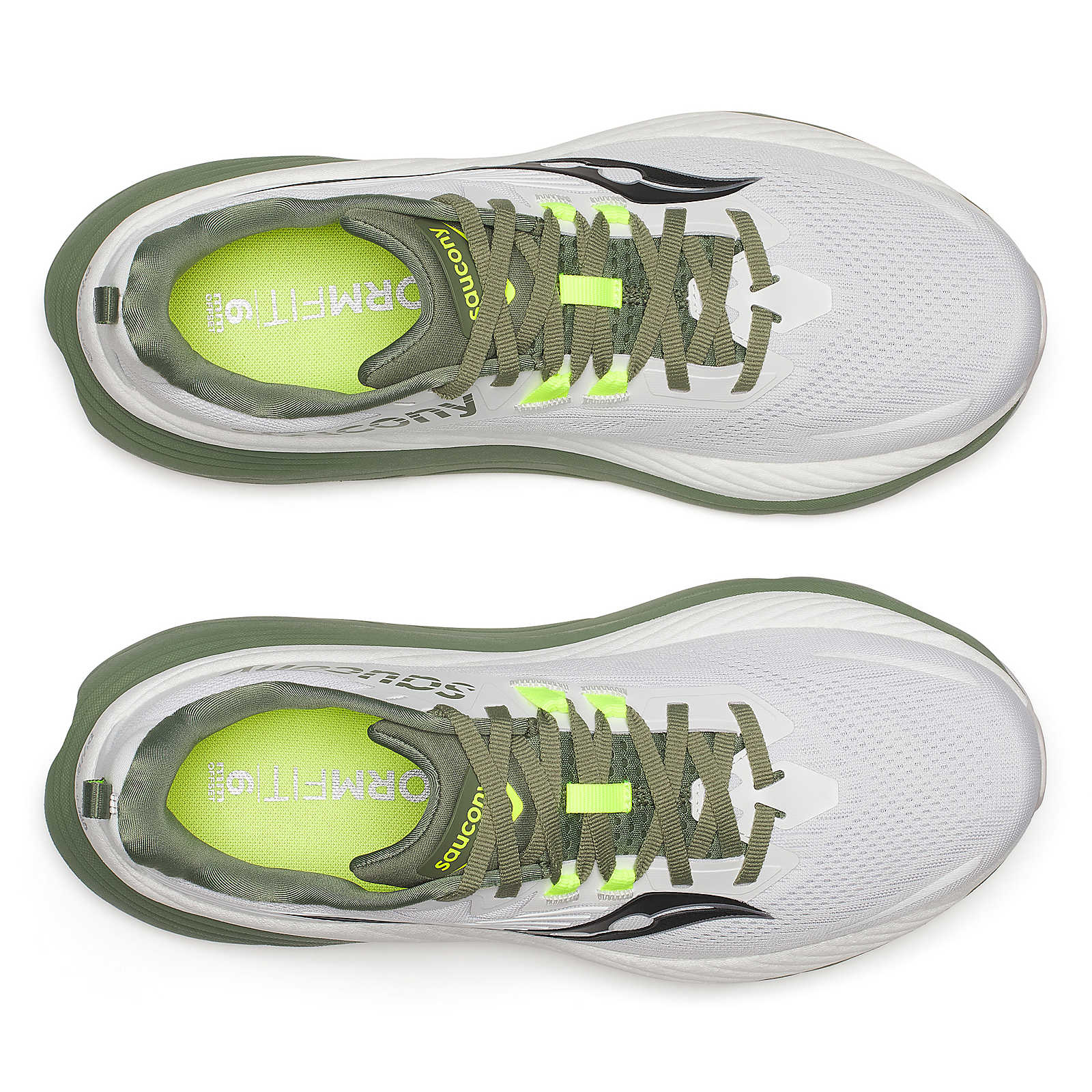 Saucony Hurricane 24 M - White/Olivine - 5