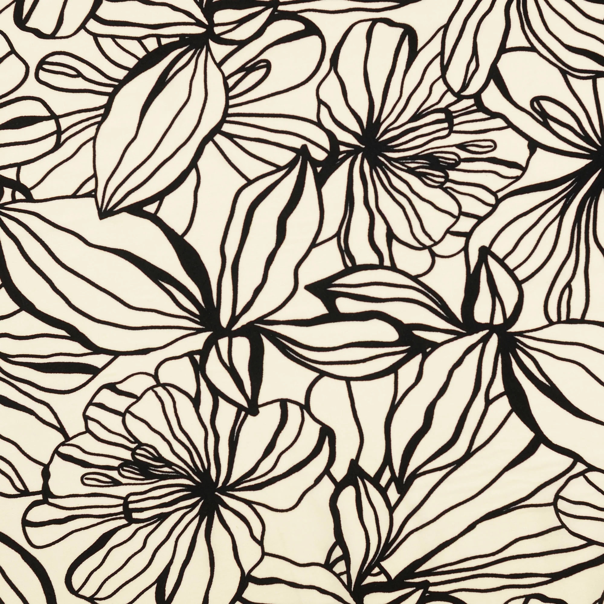 VISCOSE -  FLORALS BLACK