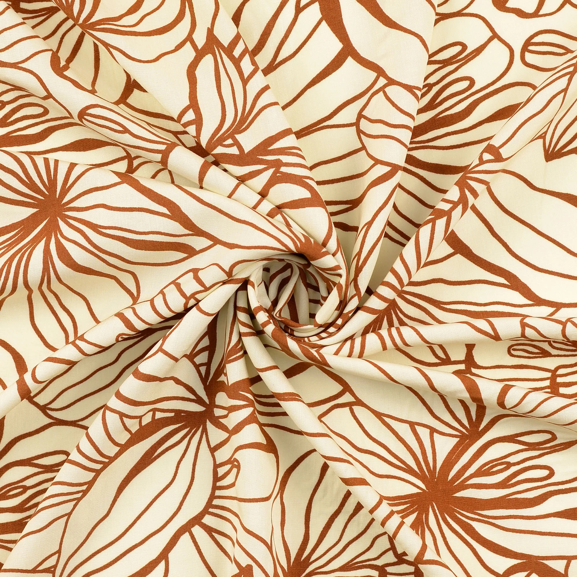 VISCOSE -  FLORALS COPPER - 2