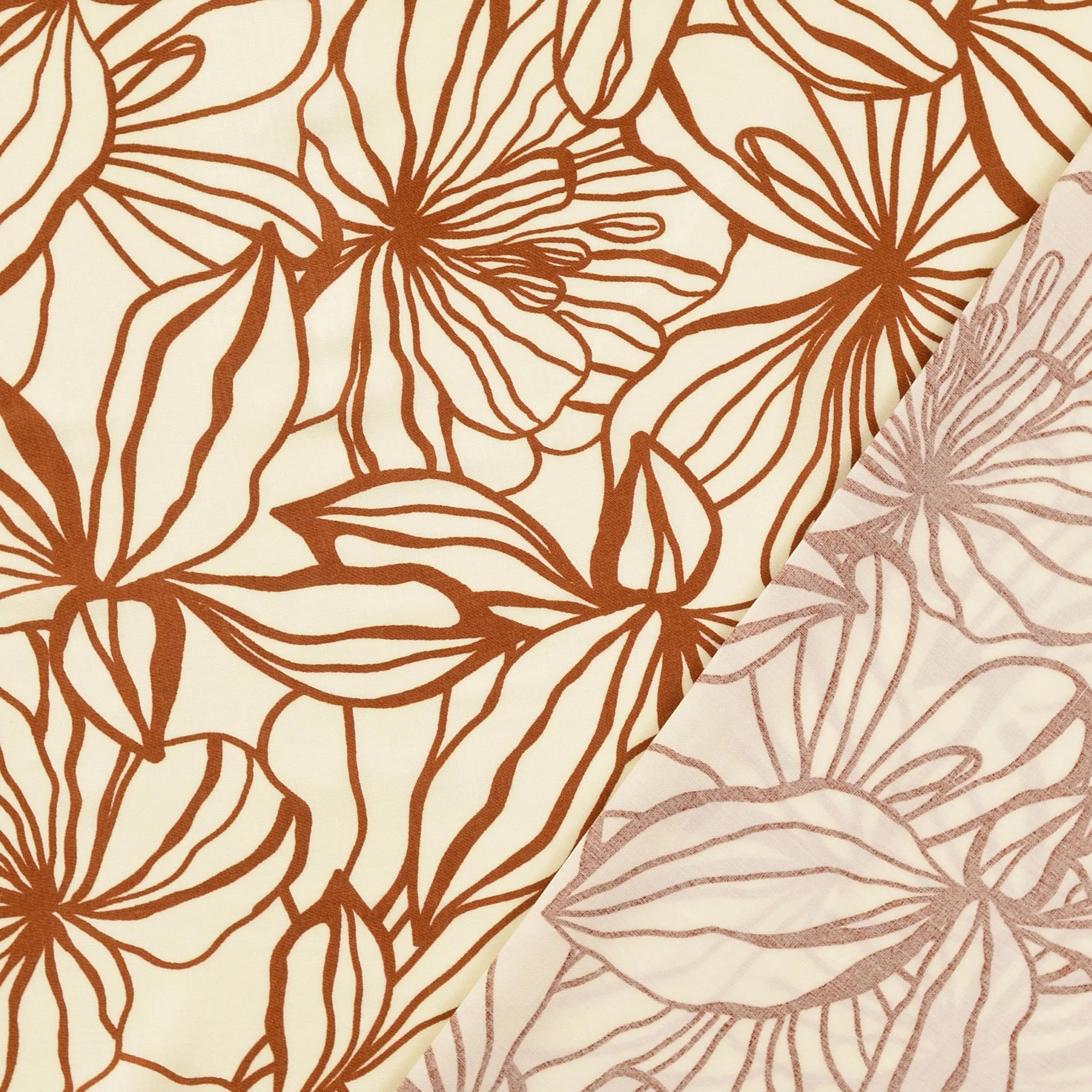 VISCOSE -  FLORALS COPPER - 3