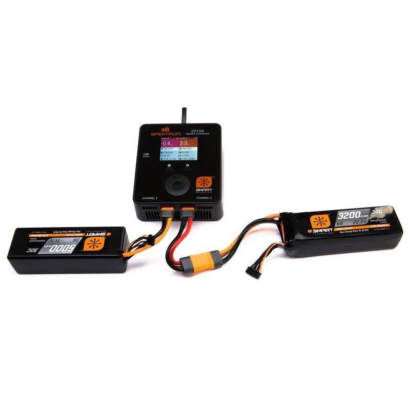 Spektrum 11.1V 5000mAh 3S 30C Smart Hardcase LiPo Battery: IC3 - 3