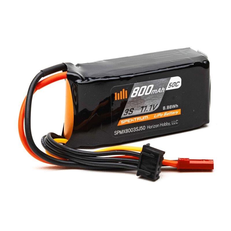 Spektrum 3S 11.1V 800mAh 50C Li-Po; JST-RCY - 2