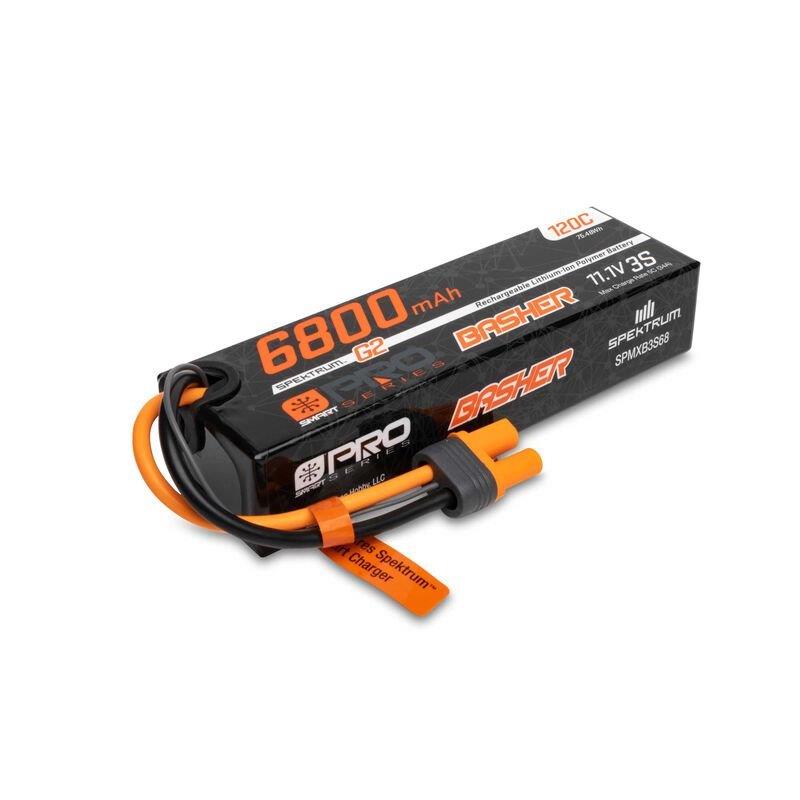 Spektrum 11.1V 6800mAh 3S 120C Smart G2 Pro Basher LiPo Battery: IC5
