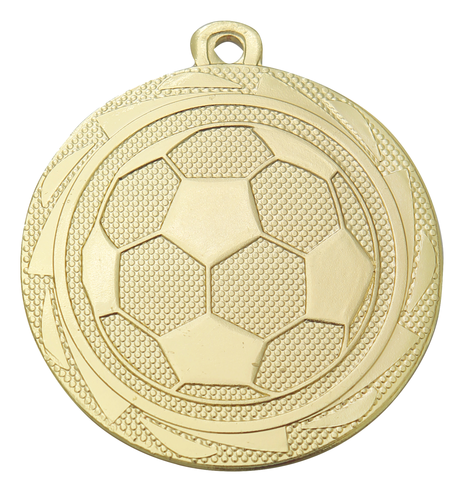 Medaljer 45 mm Fotboll - Guld, Silver, Brons