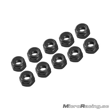 ULTIMATE - M3 Nut, Nylon, Black, Aluminum, 10pcs