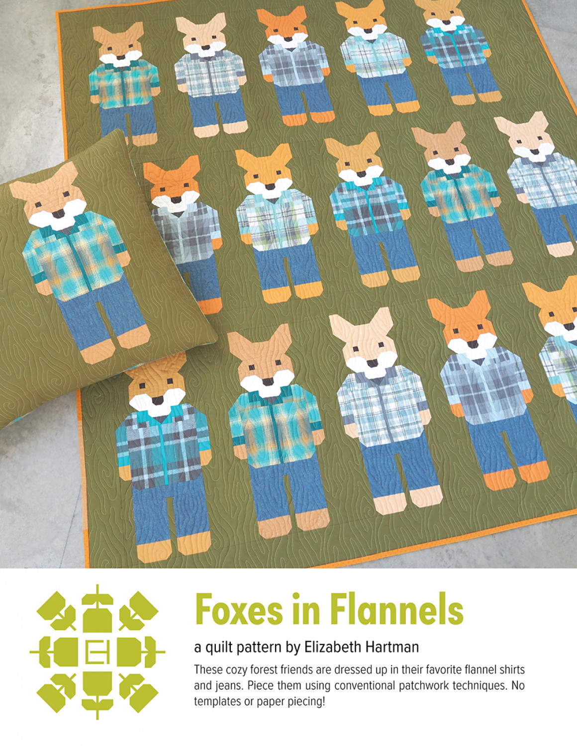 Mönsterbok: Foxes in Flannels, Elizabeth Hartman