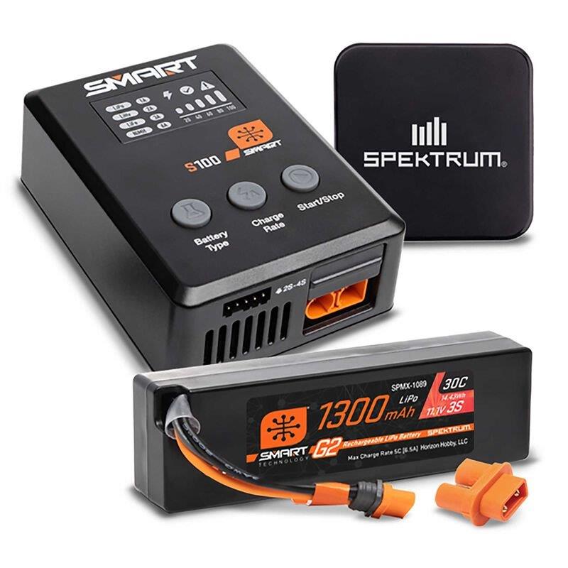 Spektrum Smart Powerstage Bundle: 1300mAh 3S 30C/S100/65W/Adapter