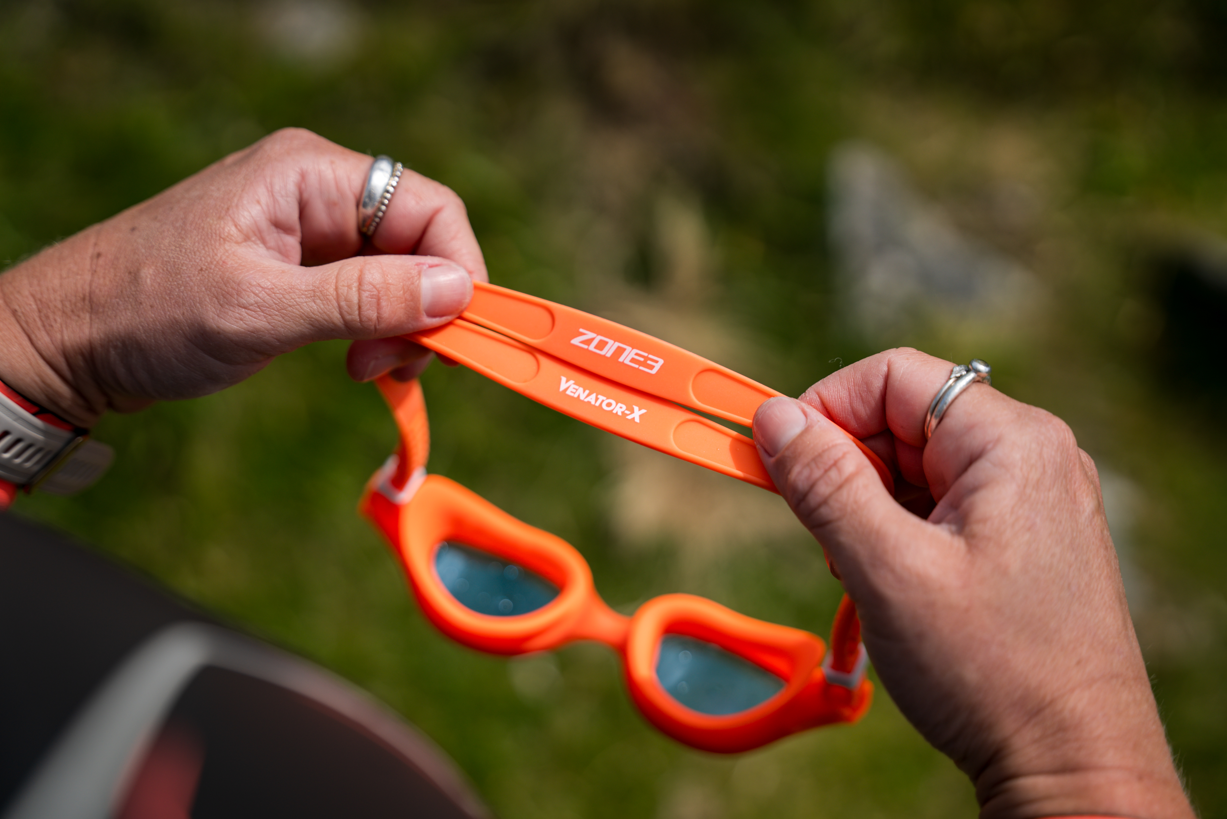 Zone3 Venator-X Swimming Goggles - Orange - Tinted - 3