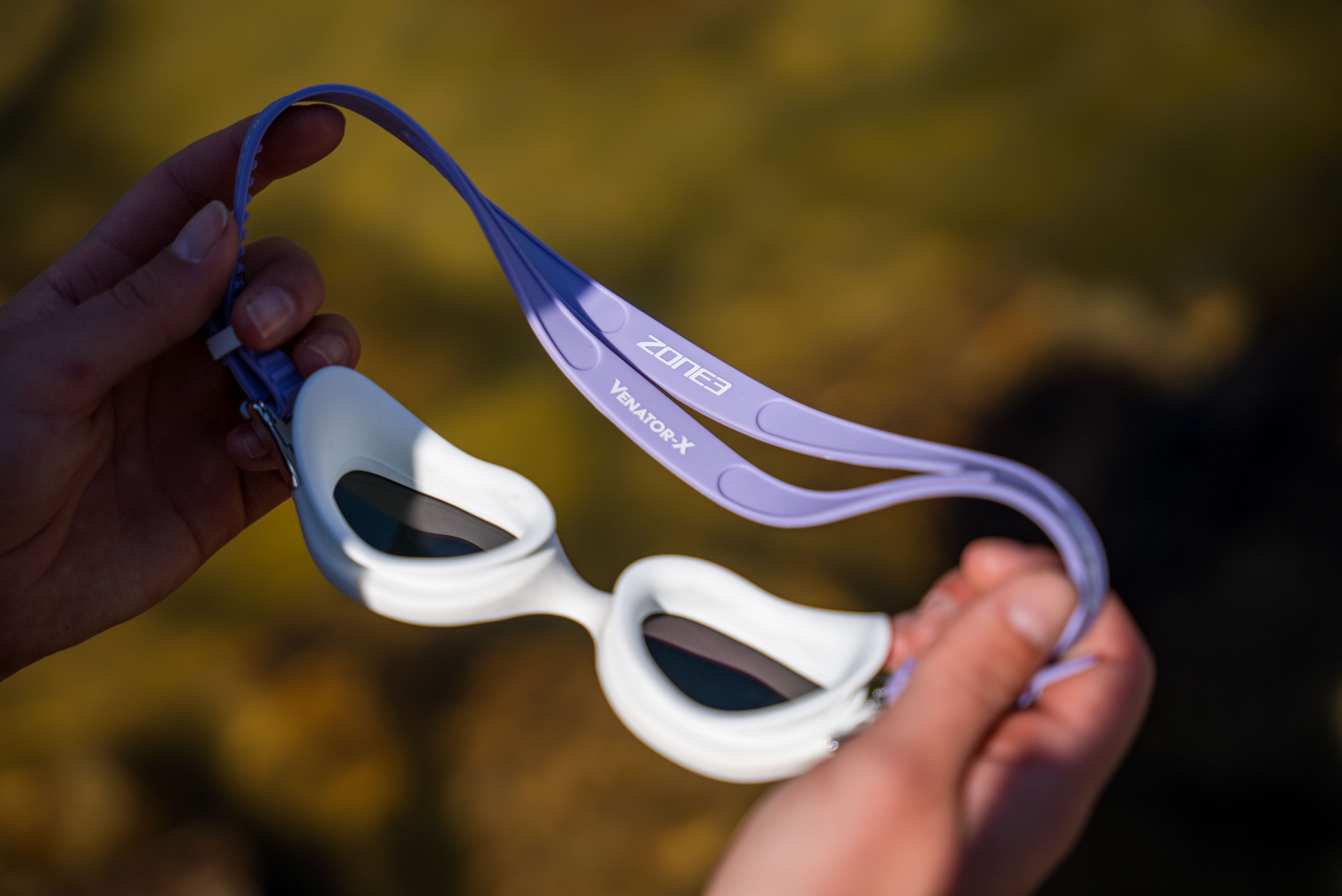 Zone3 Venator-X Swimming Goggles - White/Lilac - Gold/Polarized - 5