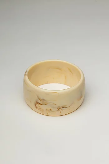 Bow 19 - Big Bracelet Marble White