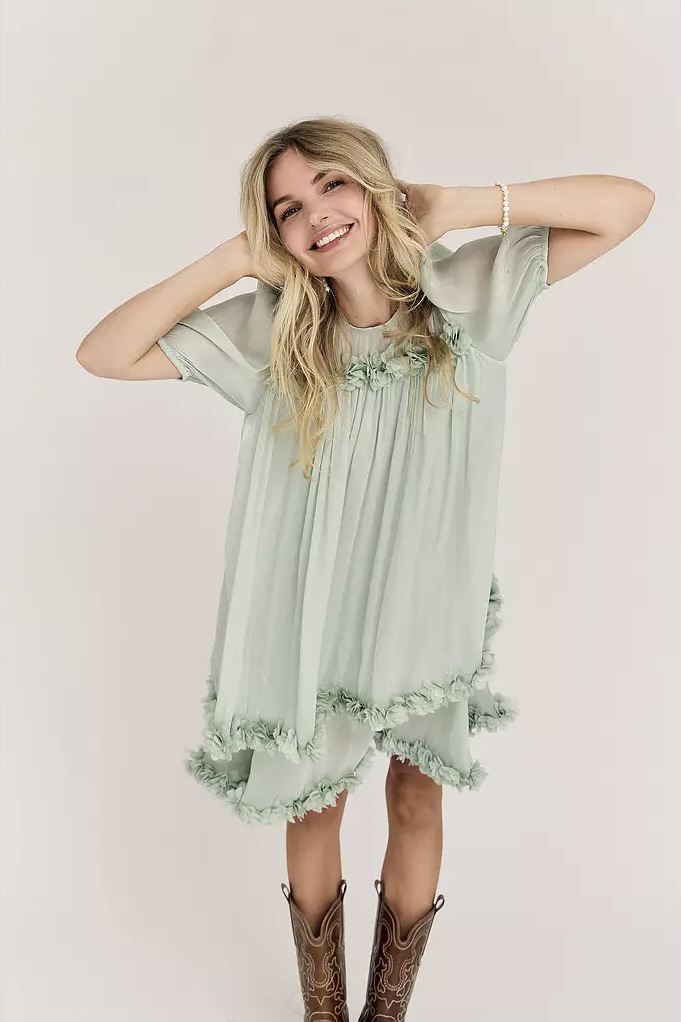 A-View - Daisi Dress Dusty Mint - 5