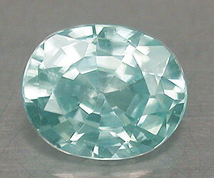 Hermosa piedra preciosa de circón azul suelta ovalada de 0,52 ct con brillo superior natural