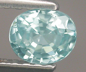 Hermosa piedra preciosa de circón azul suelta ovalada de 0,52 ct con brillo superior natural - 3