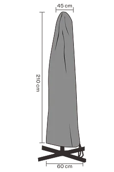 MÖBELSKYDD PARASOLL 210x60/45 SVART