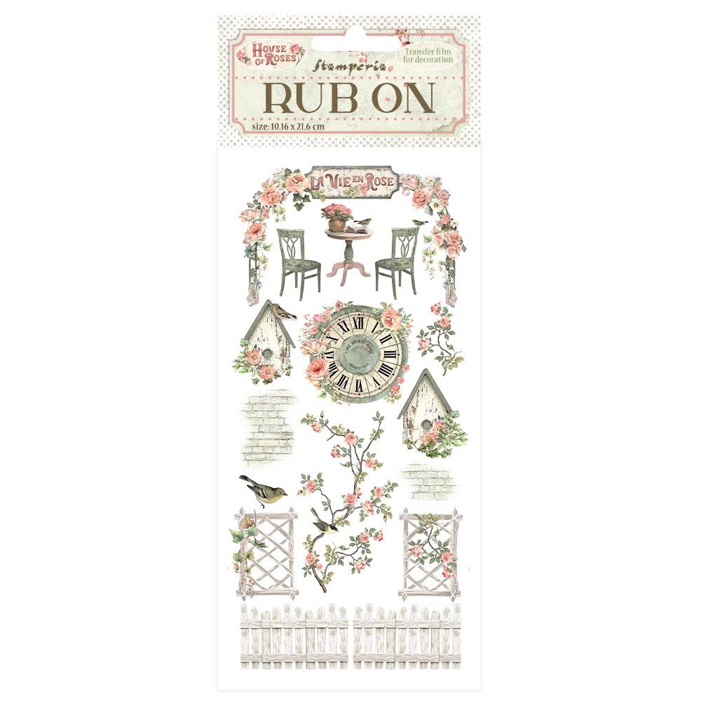 Stamperia - Rub-on cm 10,16x21,6 - House of Roses Elements