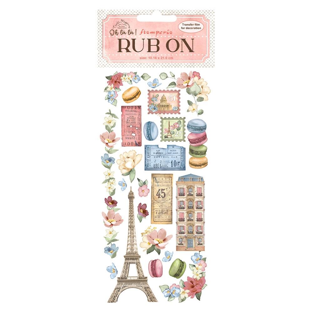Stamperia - Rub-on cm 10,16x21,6 - Oh La La - Tour Eiffel