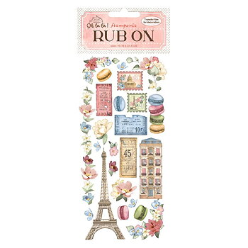 Stamperia - Rub-on cm 10,16x21,6 - Oh La La - Tour Eiffel