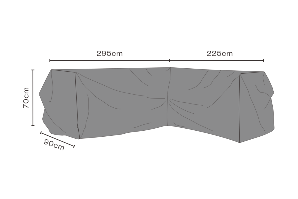 MÖBELSKYDD HÖRNSOFFA 295/225x70 SVART