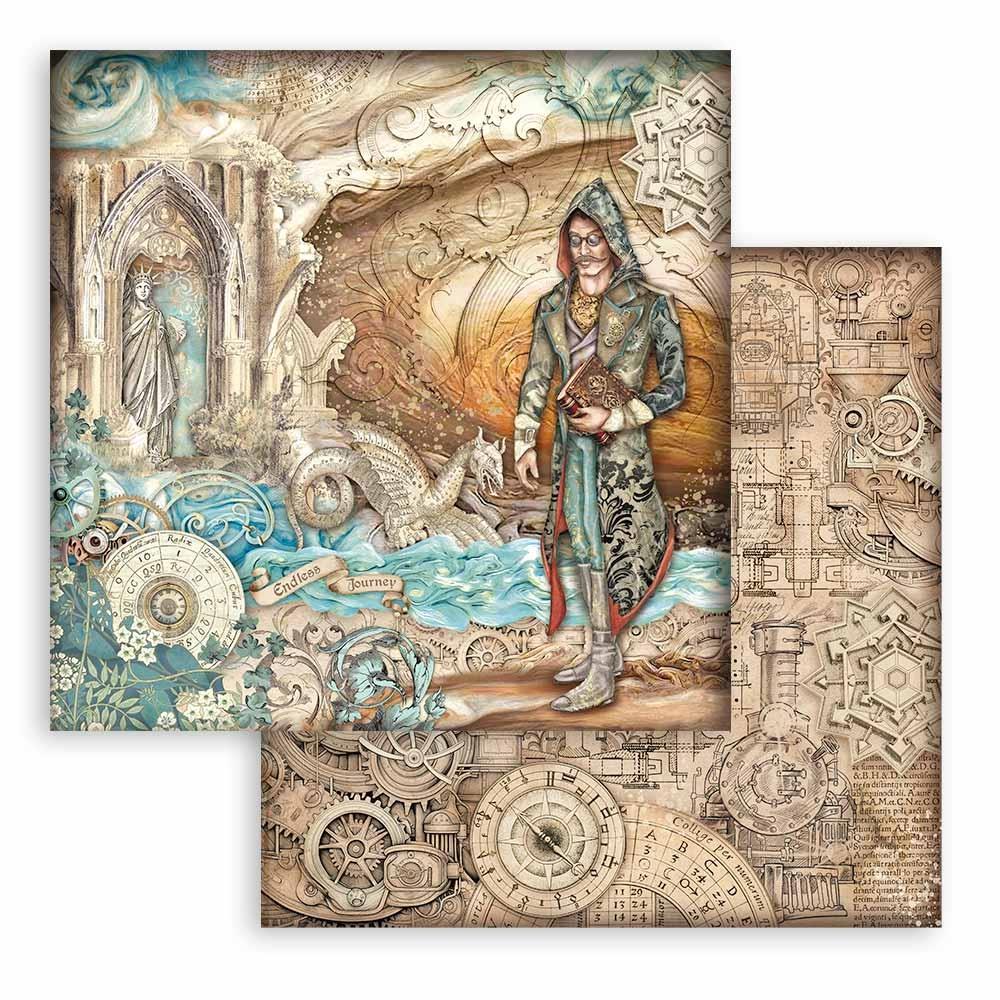 Stamperia - Sir Vagabond In Fantasy World, 10 Desing - 10 olika dubbelsidiga ark 8x8 - 10