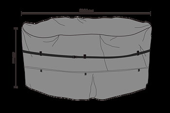 MÖBELSKYDD MATGRUPP SVART  Ø250 CM