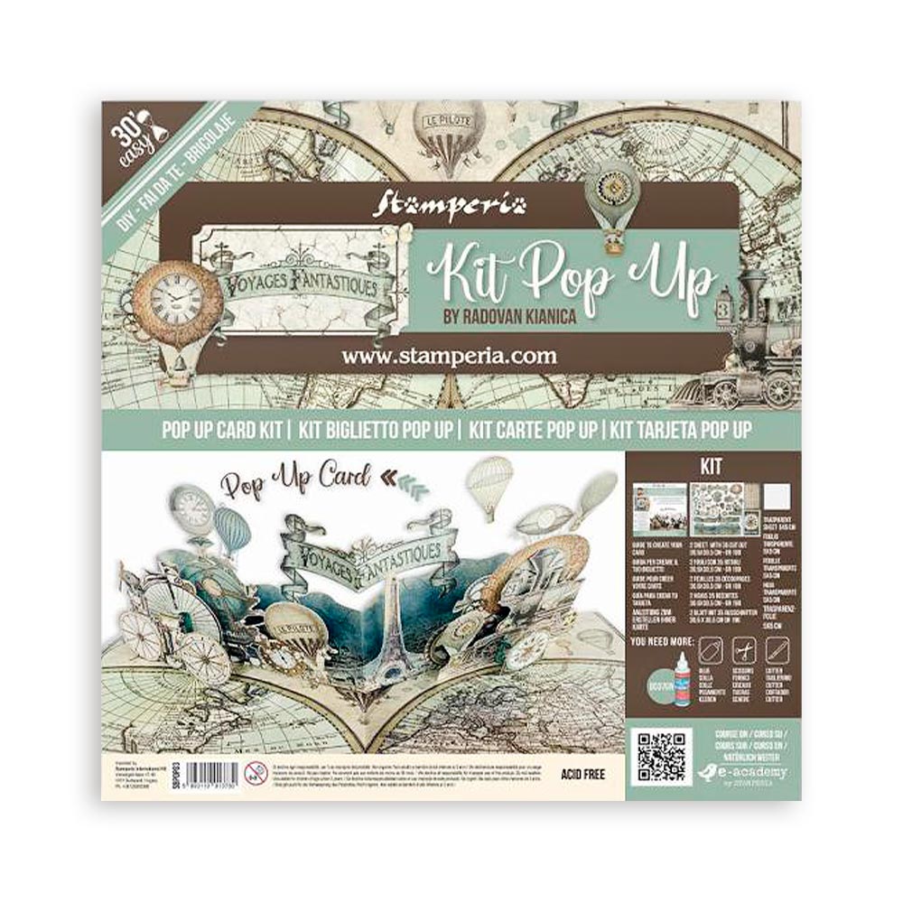 Stamperia - Pop up kit - Voyages Fantastiques baloon