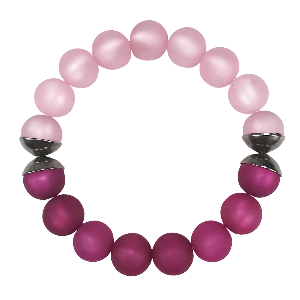 IAMLUND Bridge armband lila/rosa