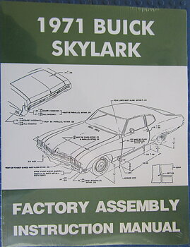 1971 Buick Skylark Factory Assembly Instruction Manual