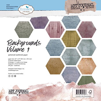 Elizabeth  -  Printed Cardstock -12x12 - Backgrounds Volume 1