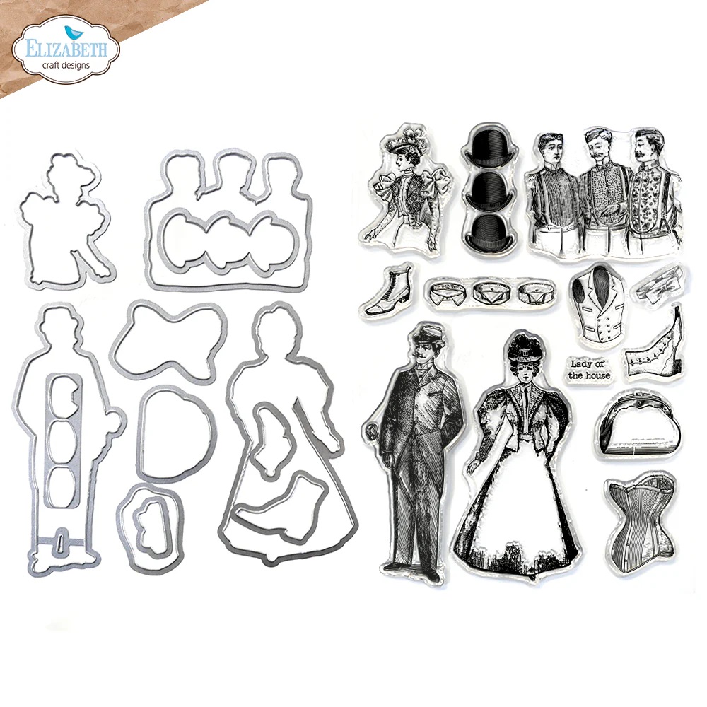 Elizabeth - Mr. and Mrs. Stamp and Die Set - Stamp and Die Set