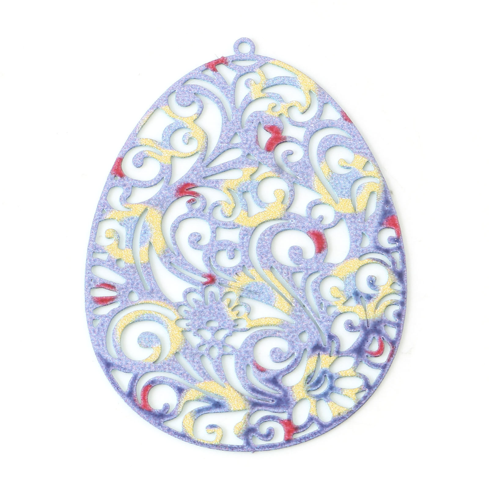 Berlock -  Filigree Oval Ägg Blålila