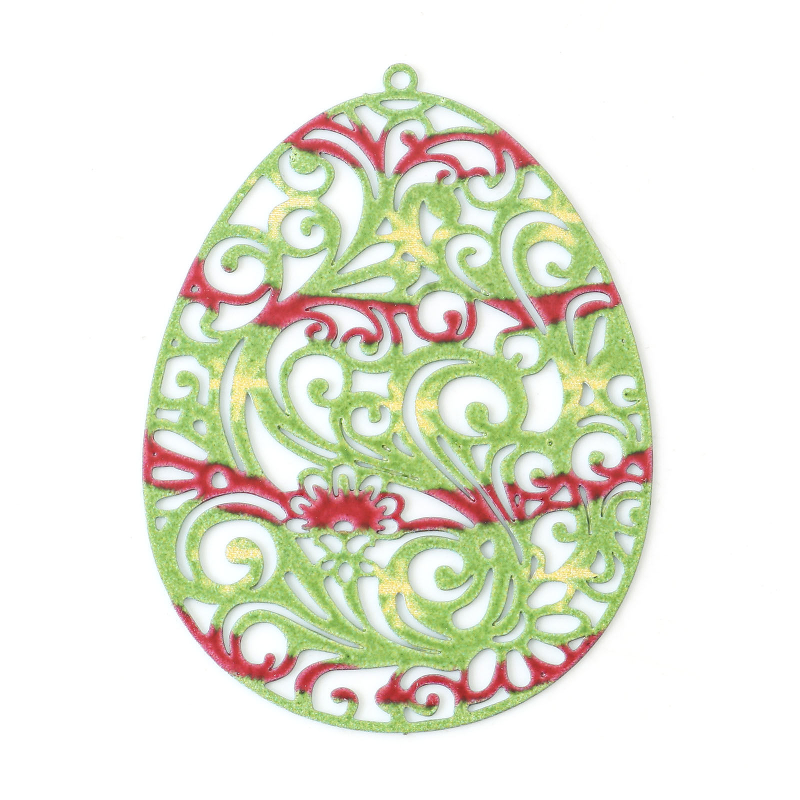 Berlock -  Filigree Oval Ägg  Grön turkos