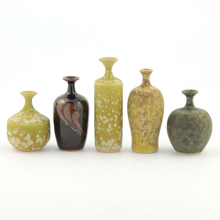 Rolf Palm (1960s) Five Unique Vases 7–11 cm