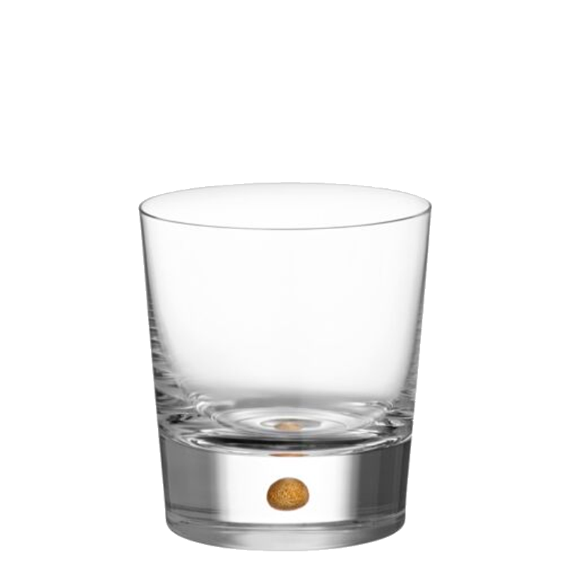 Orrefors Intermezzo Gold Double Old Fashioned Set of 2