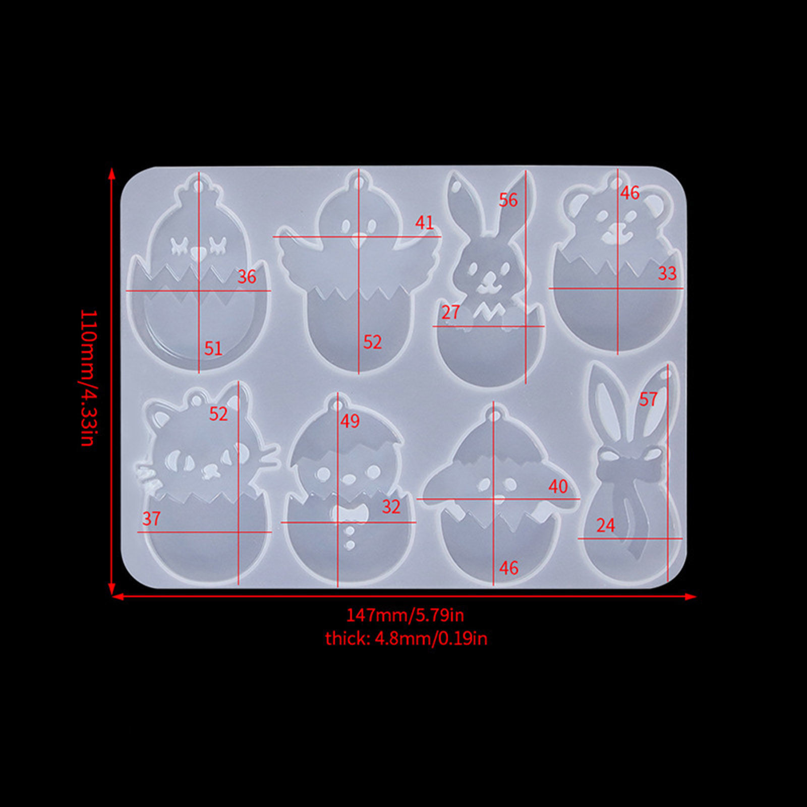 Silicone Resin Mold  Easter Eggs chicken