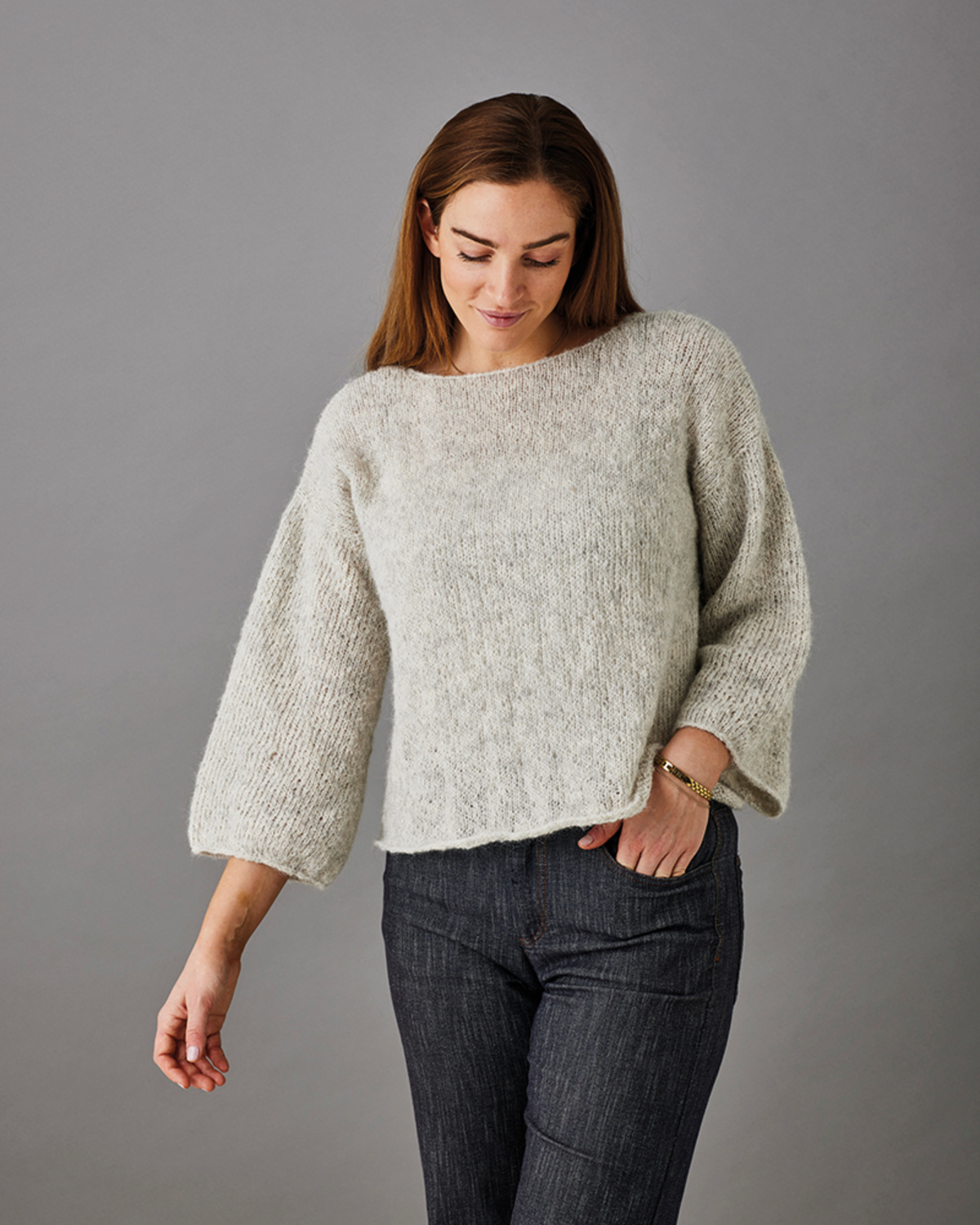 Sweater with counter pleats in the back | Nanna