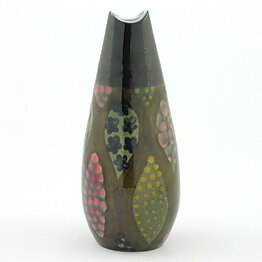 Ingrid Atterberg (Mimosa 1952) Gently Swelling Vase with Leaf Decor 18 cm