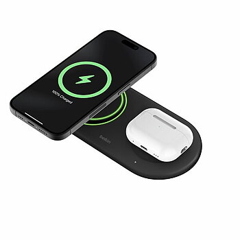 Original Belkin BoostCharge Pro 2in1 Magnetic Qi2 Wireless Charger WIZ021 - Svart