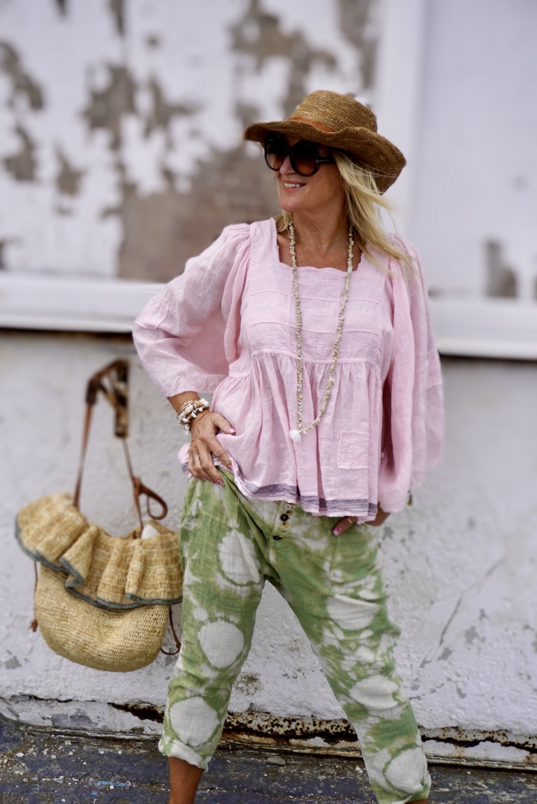 LINEN TOP HAPPINESS IBIZA PINK  - 4