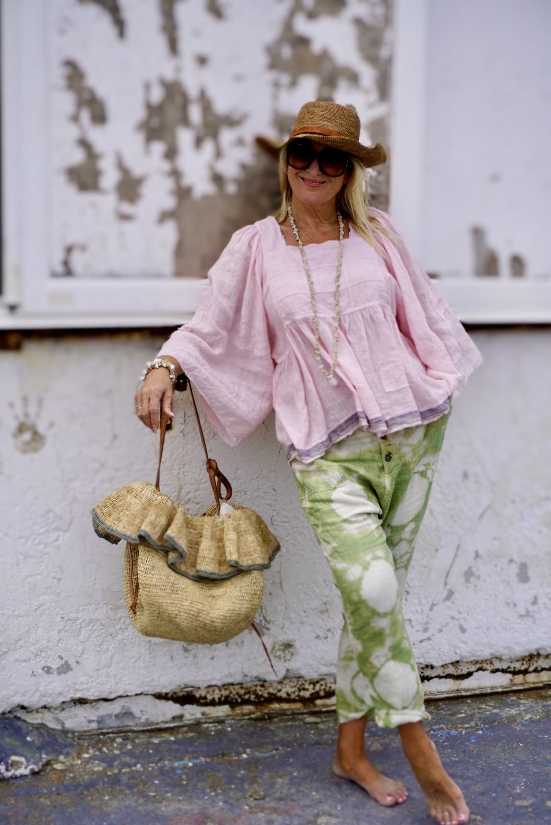 LINEN TOP HAPPINESS IBIZA PINK  - 5