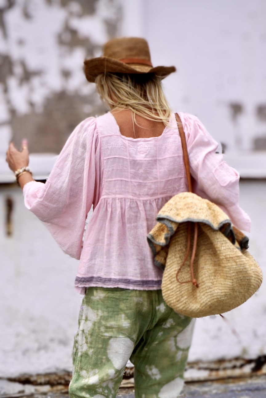 LINEN TOP HAPPINESS IBIZA PINK  - 9