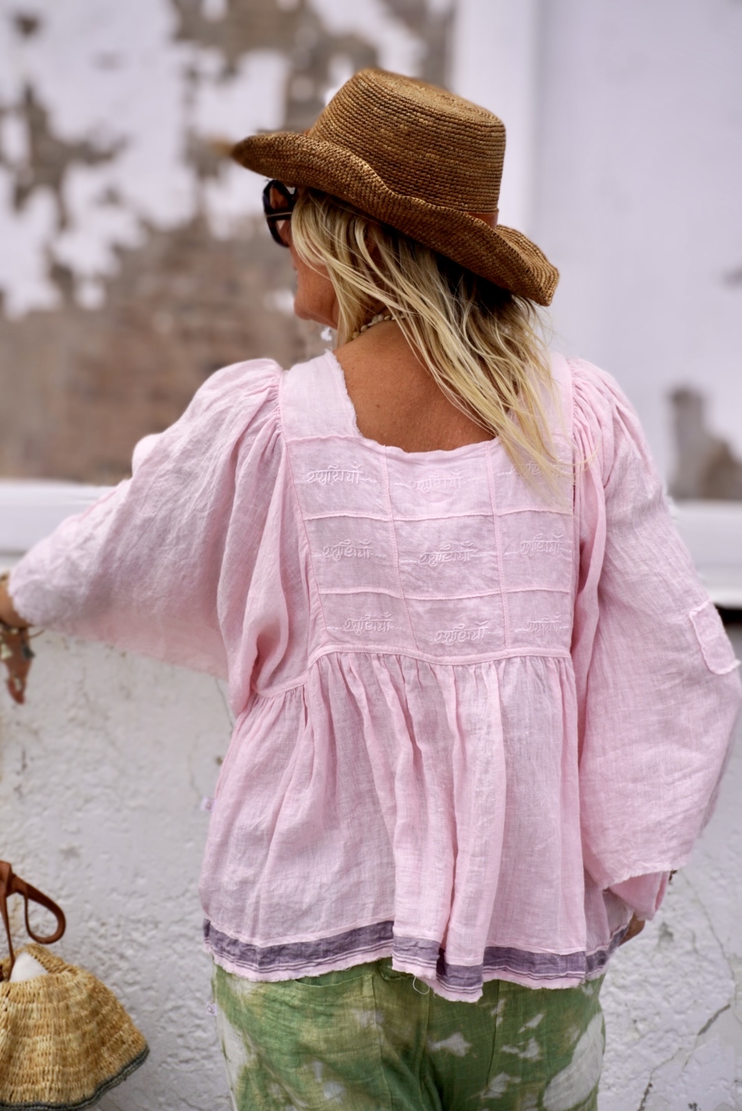 LINEN TOP HAPPINESS IBIZA PINK  - 8