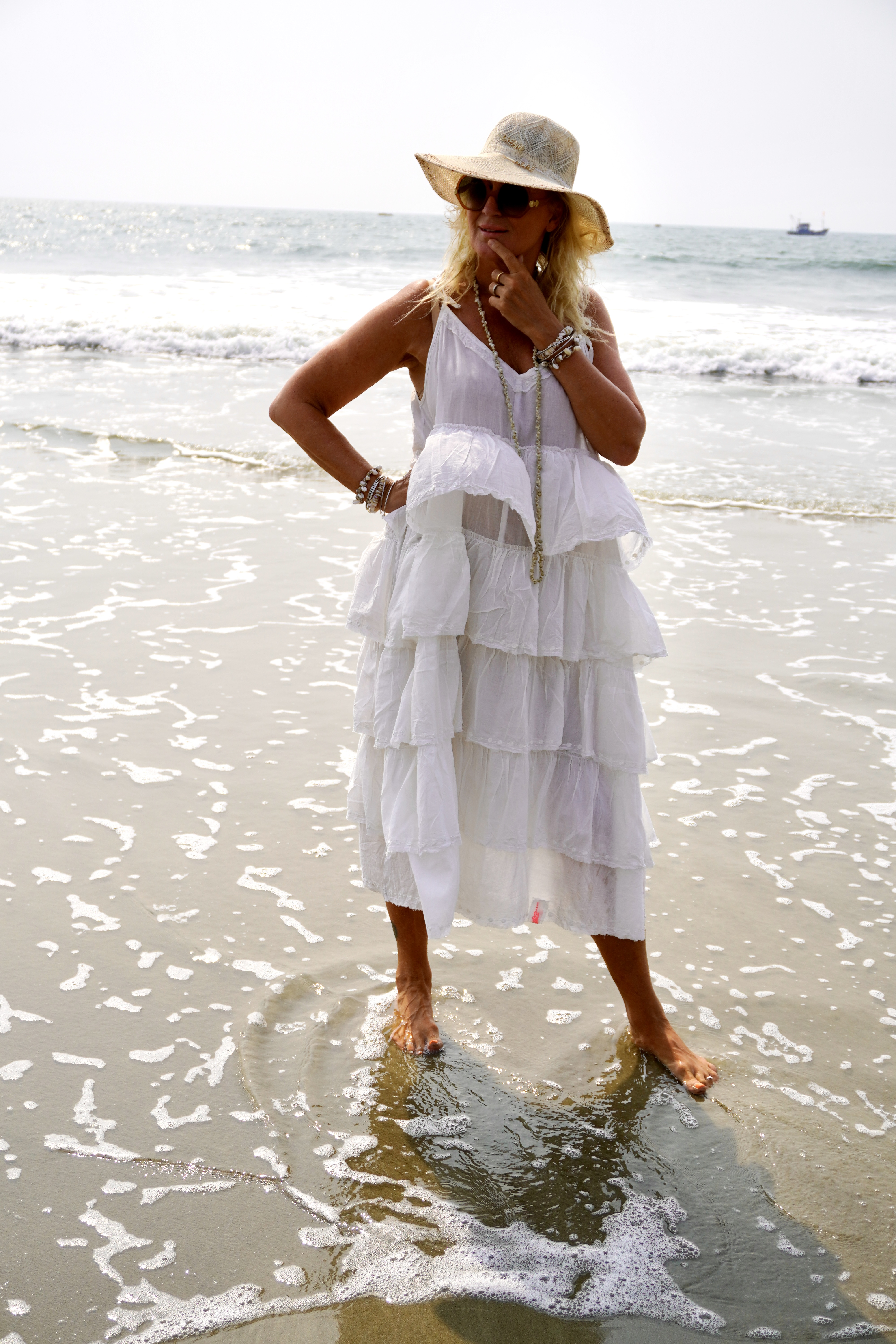 NOELLE BOHO COTTON DRESS SWEET WHITE 