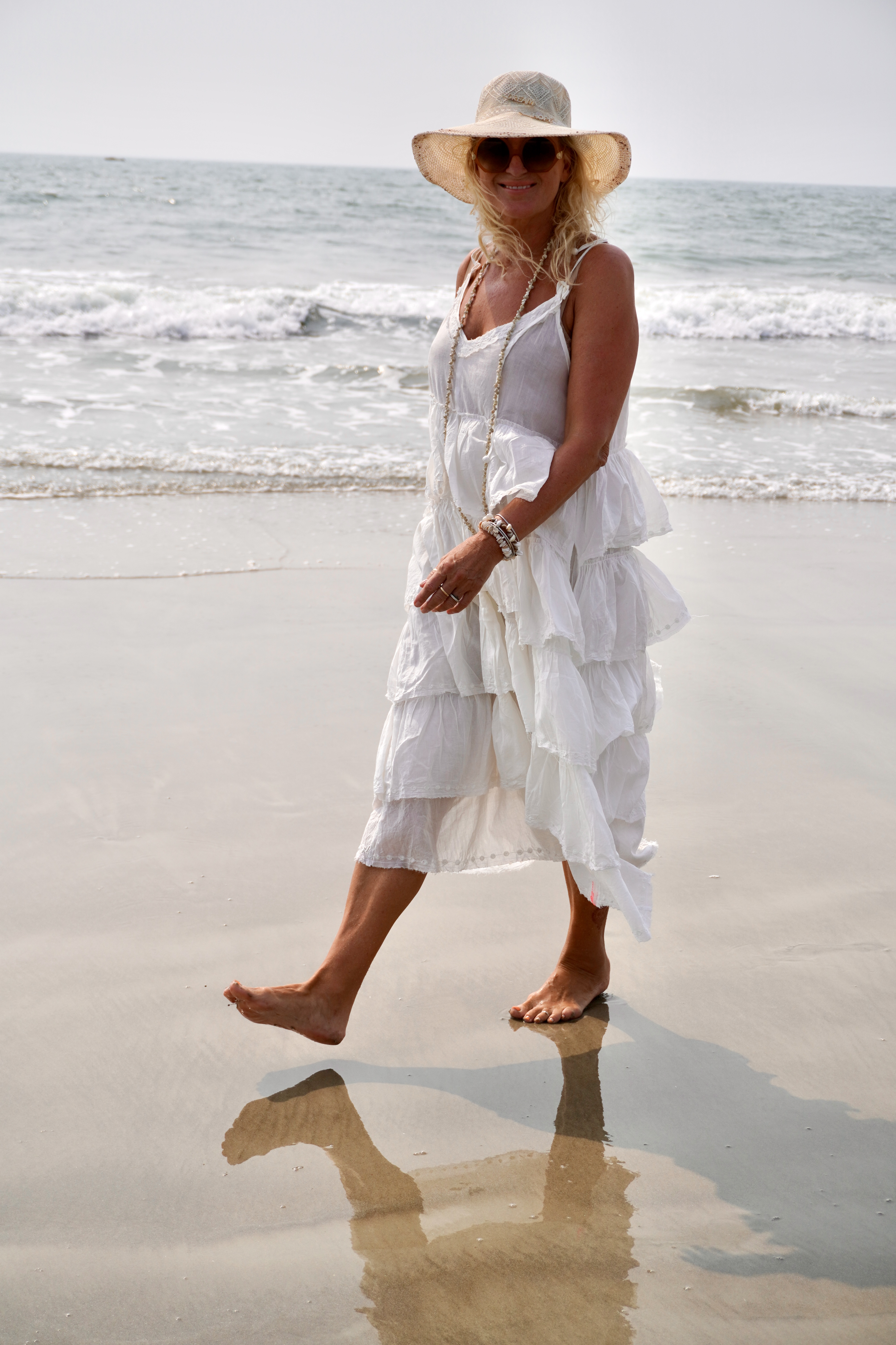 NOELLE BOHO COTTON DRESS SWEET WHITE  - 3