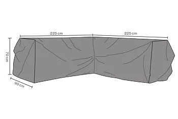 MÖBELSKYDD HÖRNSOFFA 225/295x70 SVART