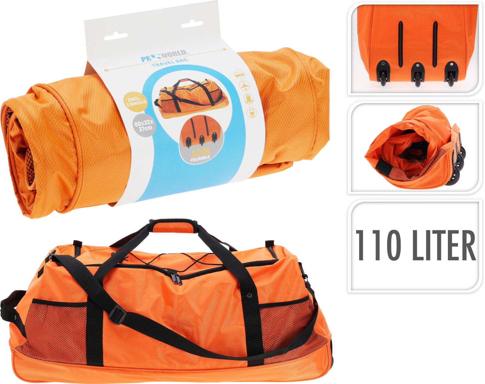 Resväska 110L orange